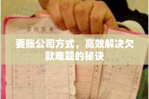 要账公司方式，高效解决欠款难题的秘诀