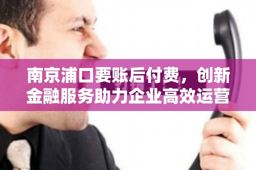 南京浦口要账后付费，创新金融服务助力企业高效运营