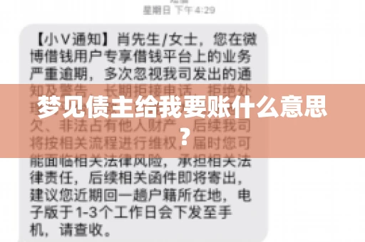 梦见债主给我要账什么意思？