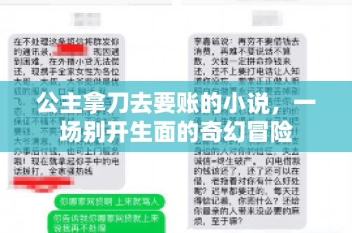 公主拿刀去要账的小说，一场别开生面的奇幻冒险