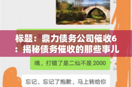 标题:鼎力债务公司催收6:揭秘债务催收的那些事儿 标题:鼎力债务公司催收6:揭秘债务催收的那些事儿