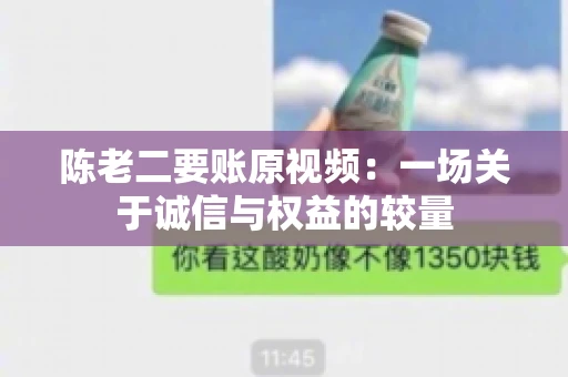 陈老二要账原视频：一场关于诚信与权益的较量