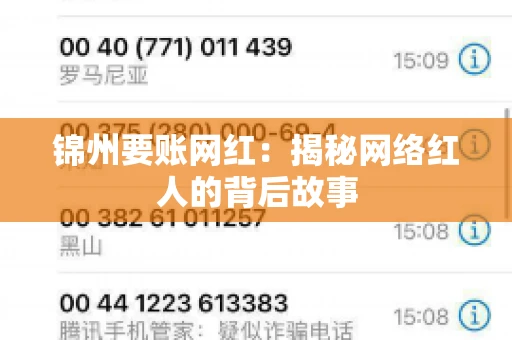 锦州要账网红：揭秘网络红人的背后故事