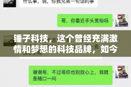 锤子科技，这个曾经充满激情和梦想的科技品牌，如今却陷入了要账的困境。今天，我们就来聊聊锤子科技要账的那些事儿。