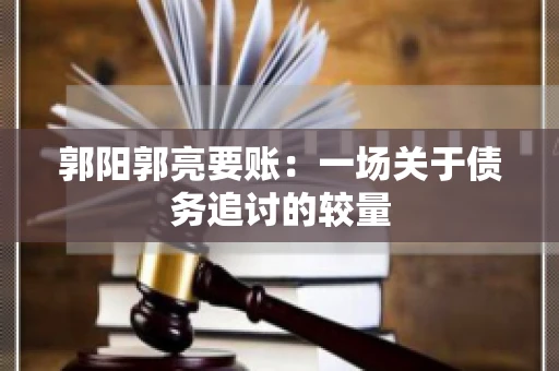 郭阳郭亮要账：一场关于债务追讨的较量