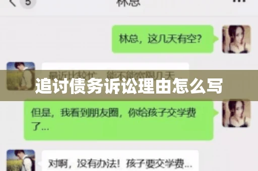 追讨债务诉讼理由怎么写