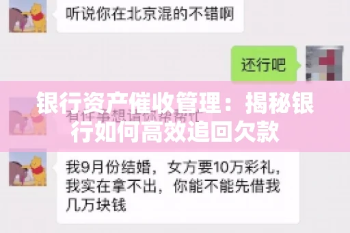银行资产催收管理：揭秘银行如何高效追回欠款